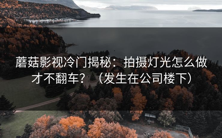 蘑菇影视冷门揭秘：拍摄灯光怎么做才不翻车？（发生在公司楼下）